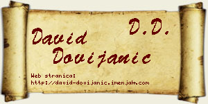David Dovijanić vizit kartica